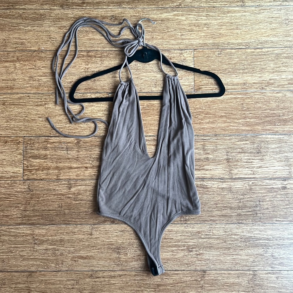 NAKEDWARDROBE Brown Bodysuit